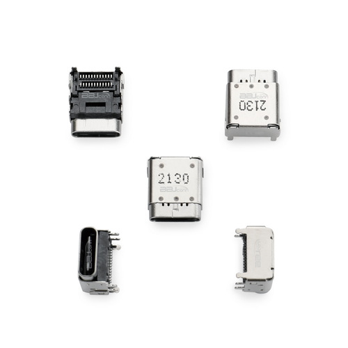 TYPE-C 24P 母座 板上型 L=11.10 墊高1.77 CH3.40 （端子雙排SMT）雙外殼 外殼腳長1.40==UC.01.52-1W-0007_